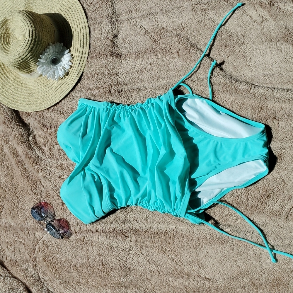 VS Strapless Mint One Piece Swimsuit 34 B